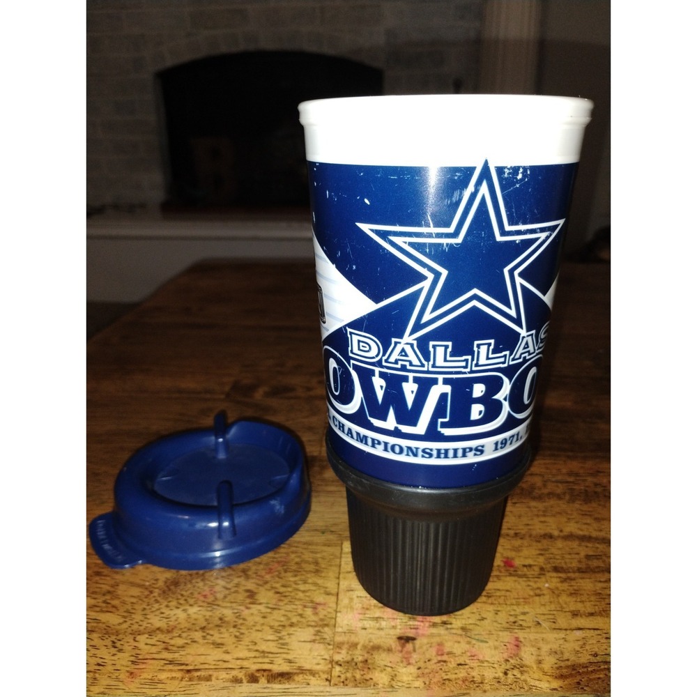 Dallas Cowboys ThermoServ Insulated Travel Mug NFL Football Made in USA